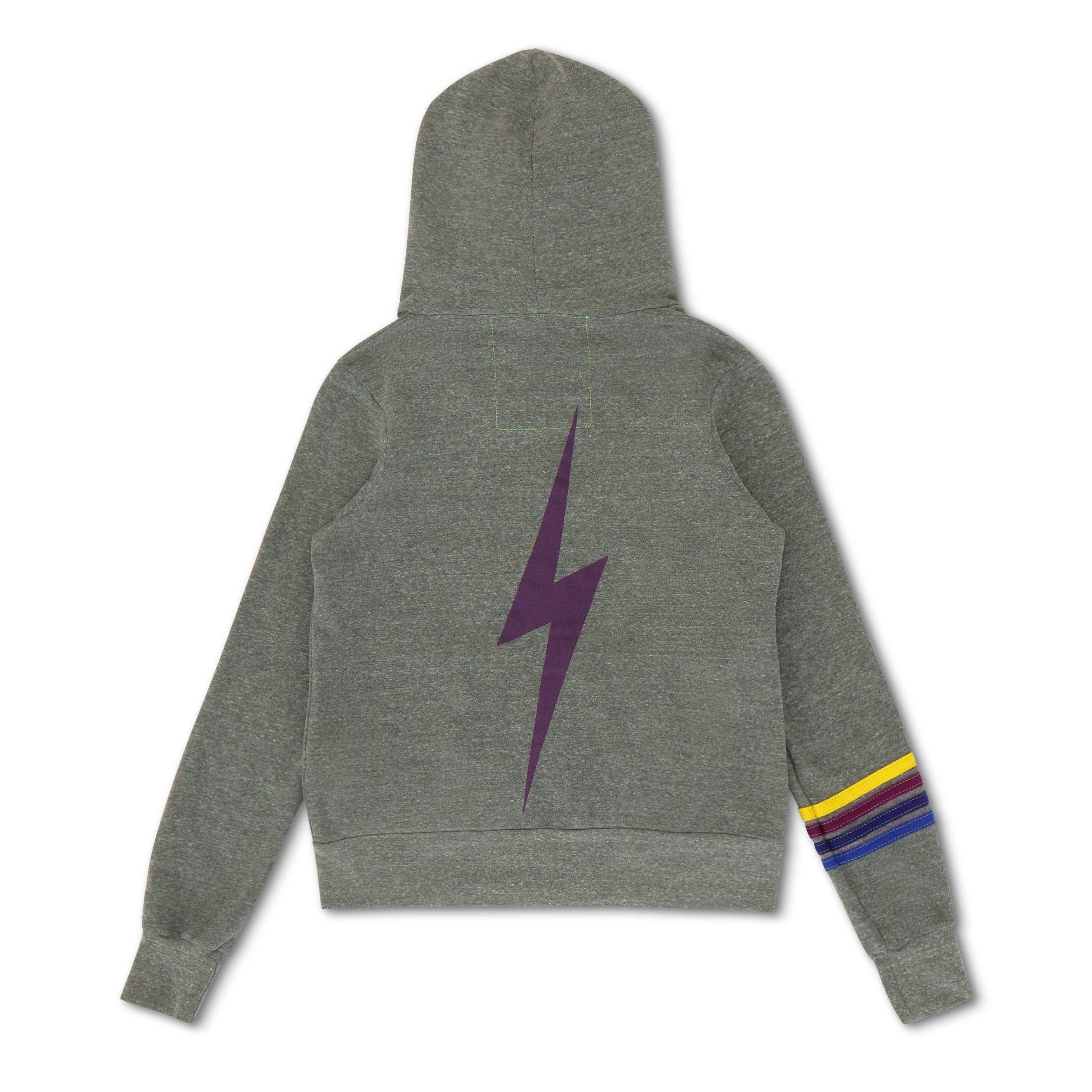 LSU BOLT ZIP HOODIE - HEATHER GREY - Image 6