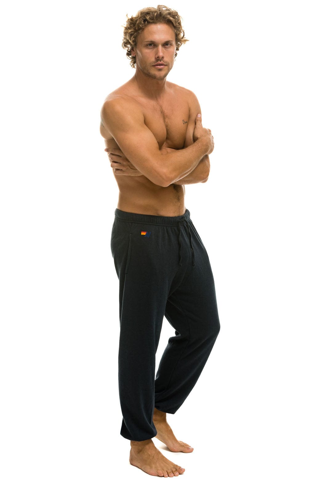 5 STRIPE SWEATPANTS - CHARCOAL - Image 3