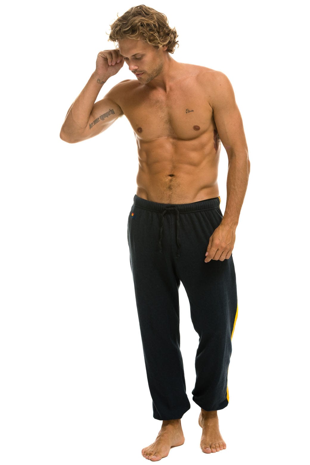 5 STRIPE SWEATPANTS - CHARCOAL - Image 2