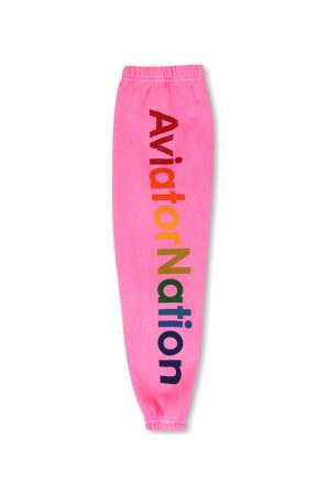 KID'S AVIATOR NATION SWEATPANTS - NEON PINK