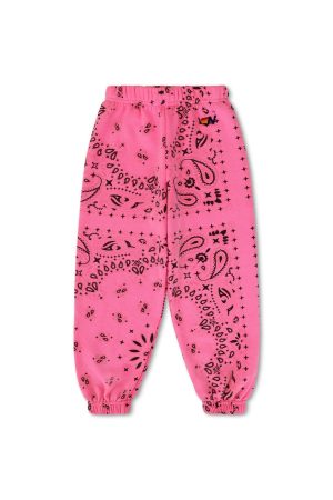 KID'S BANDANA SWEATPANTS - NEON PINK