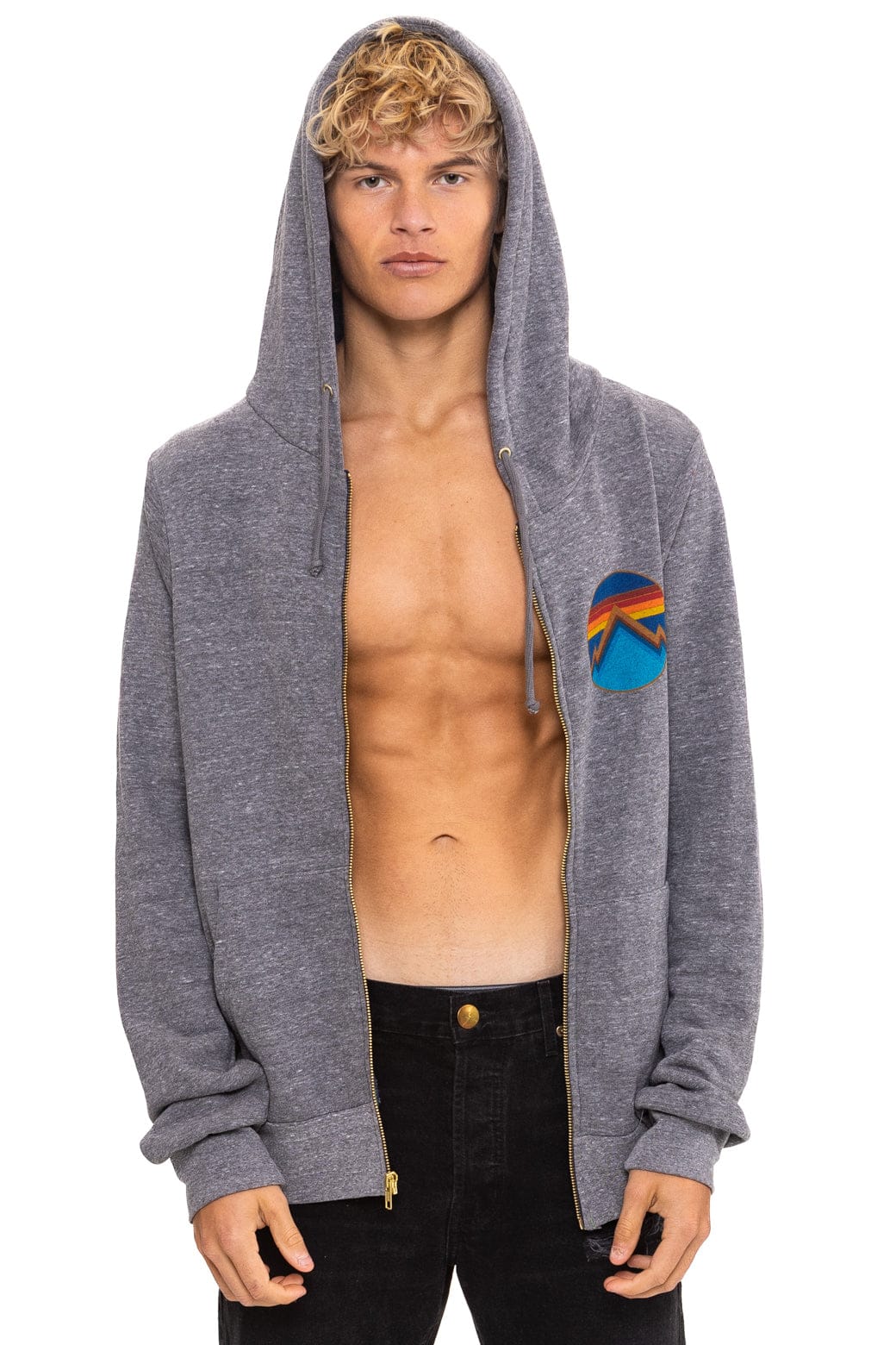ALL SEASONS CIRCLE ZIP HOODIE - HEATHER GREY - Image 2