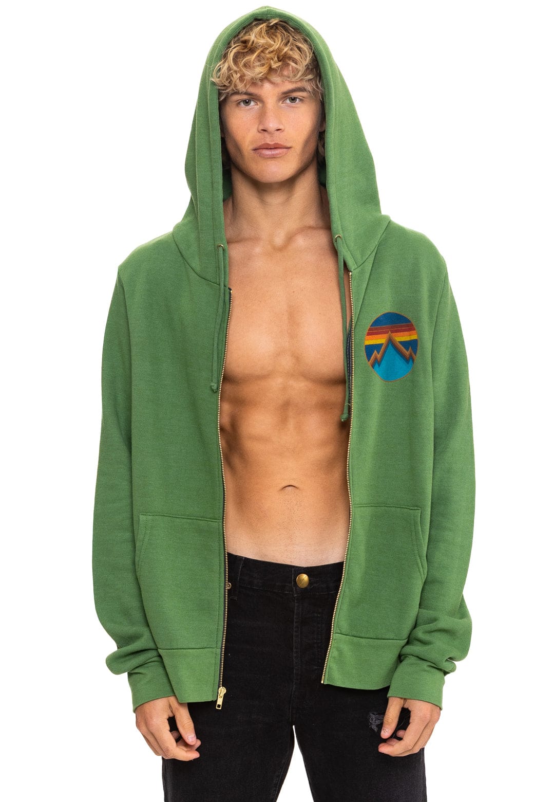 ALL SEASONS CIRCLE ZIP HOODIE - PALM - Image 2