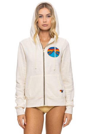 ALL SEASONS CIRCLE ZIP HOODIE - VINTAGE WHITE