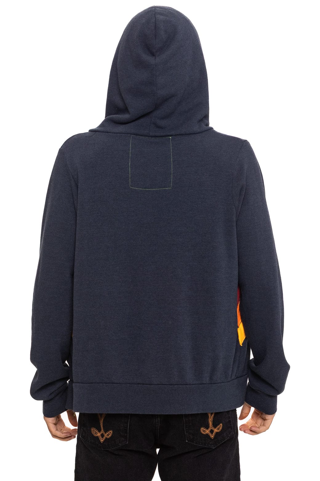 MOUNTAIN STITCH CHEVRON 4 ZIP HOODIE - CHARCOAL - Image 11