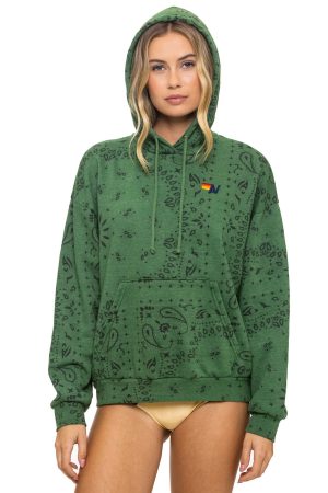BANDANA RELAXED PULLOVER HOODIE - PALM