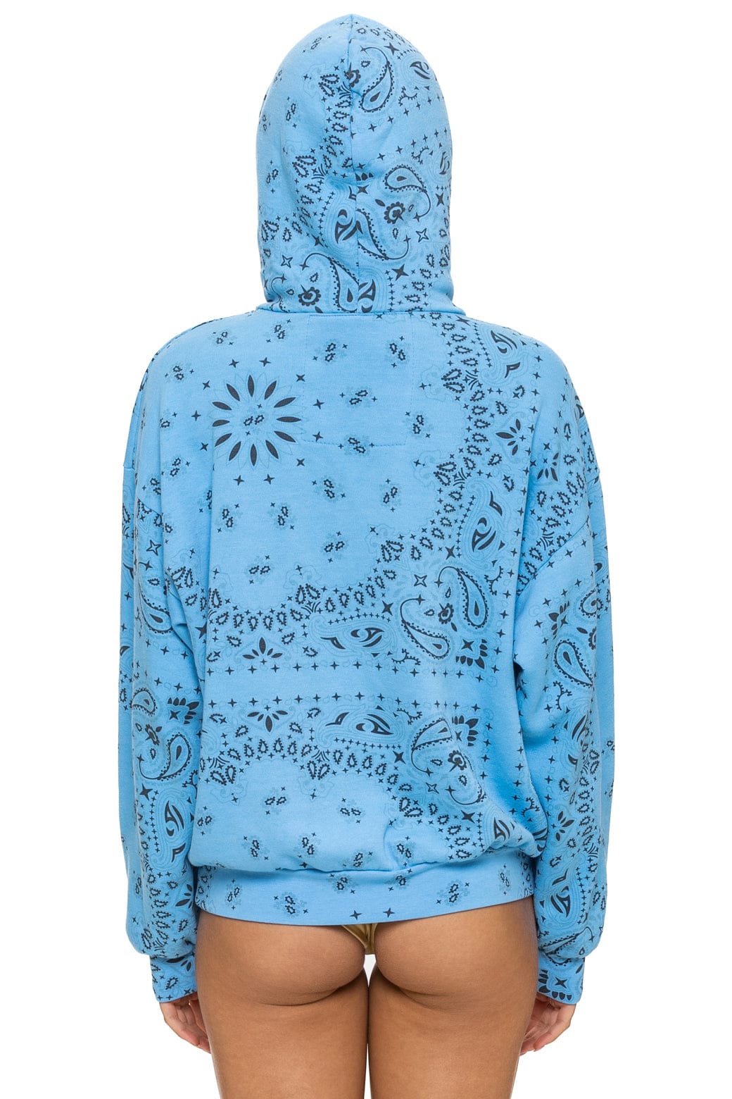BANDANA RELAXED PULLOVER HOODIE - SKY - Image 9