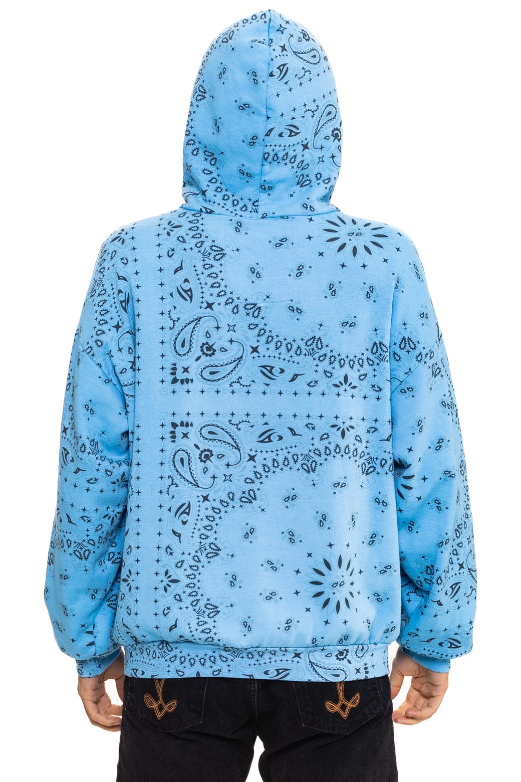 BANDANA RELAXED PULLOVER HOODIE - SKY - Image 10