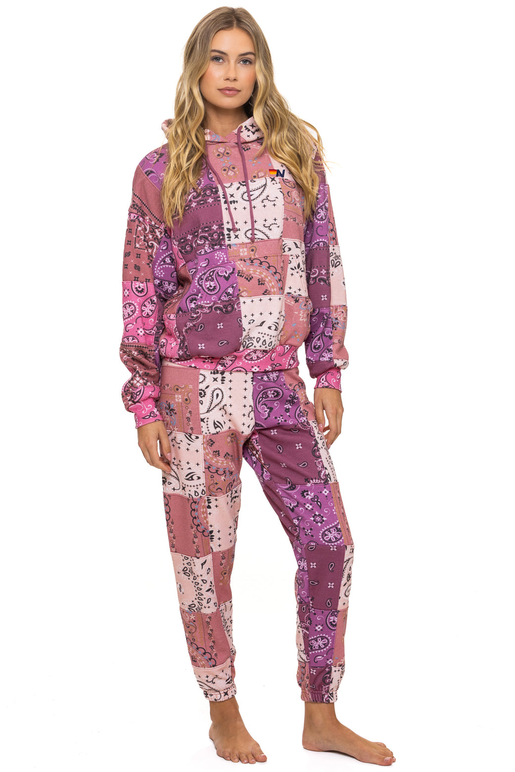 BANDANA QUILTED SWEATPANTS - PINK - Image 4