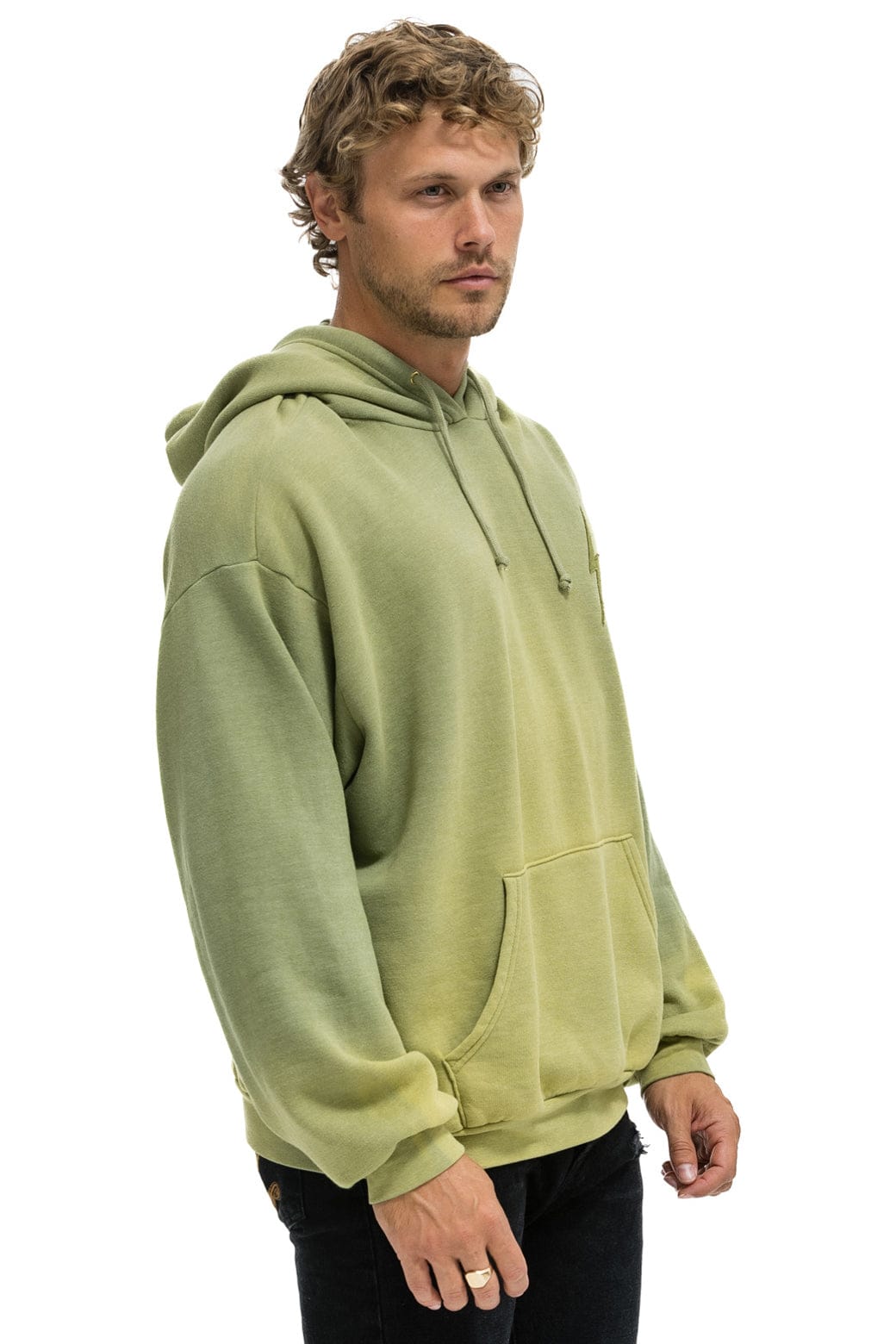 BOLT STITCH 2 RELAXED PULLOVER HOODIE - FADED ARMY - Image 8