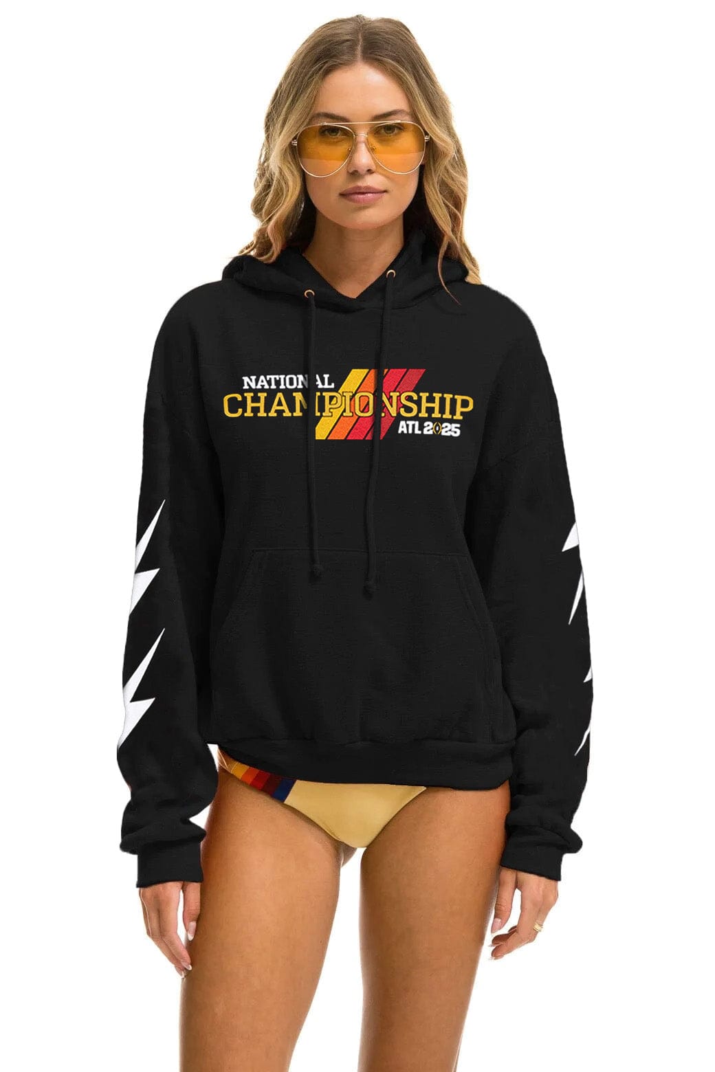 CFP NATIONAL CHAMPIONSHIP 2025 UNISEX RELAXED PULLOVER HOODIE - BLACK - Image 2