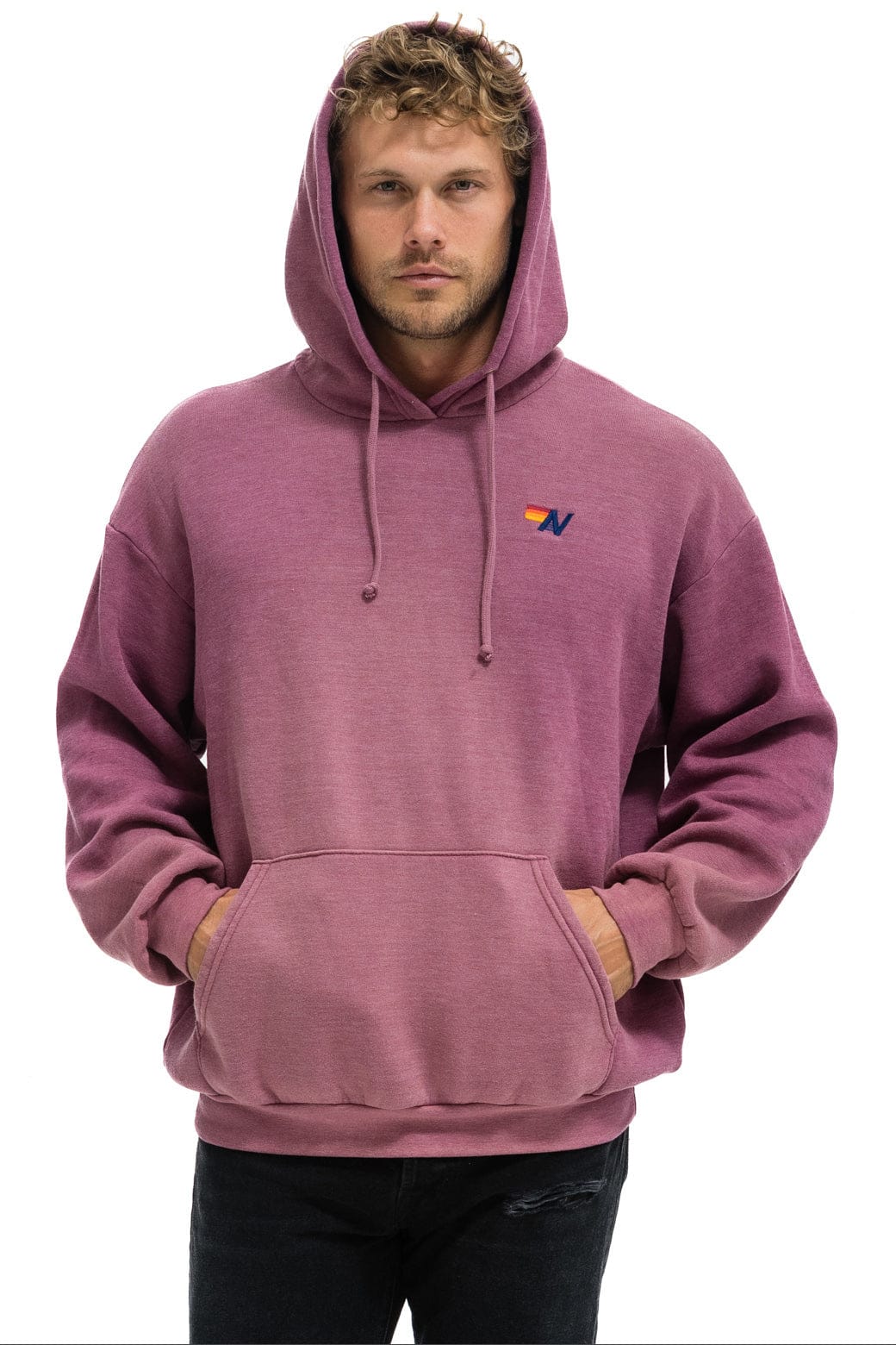 ESSENTIAL RELAXED PULLOVER HOODIE - FADED BERRY - Image 2