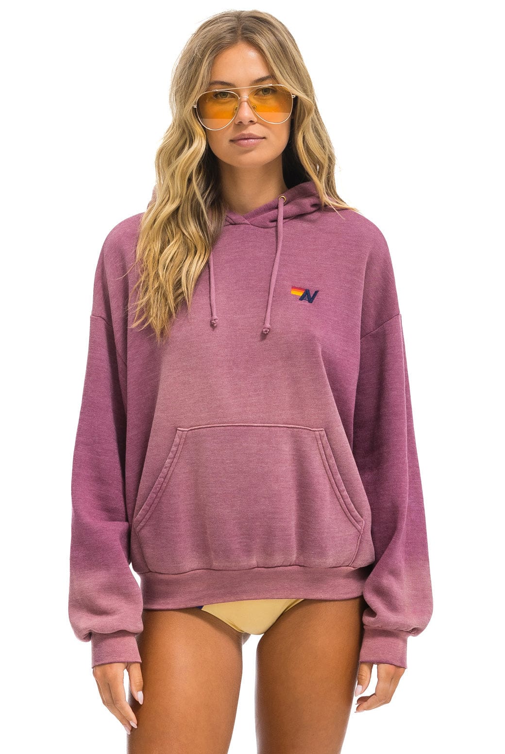 ESSENTIAL RELAXED PULLOVER HOODIE - FADED BERRY - Image 3