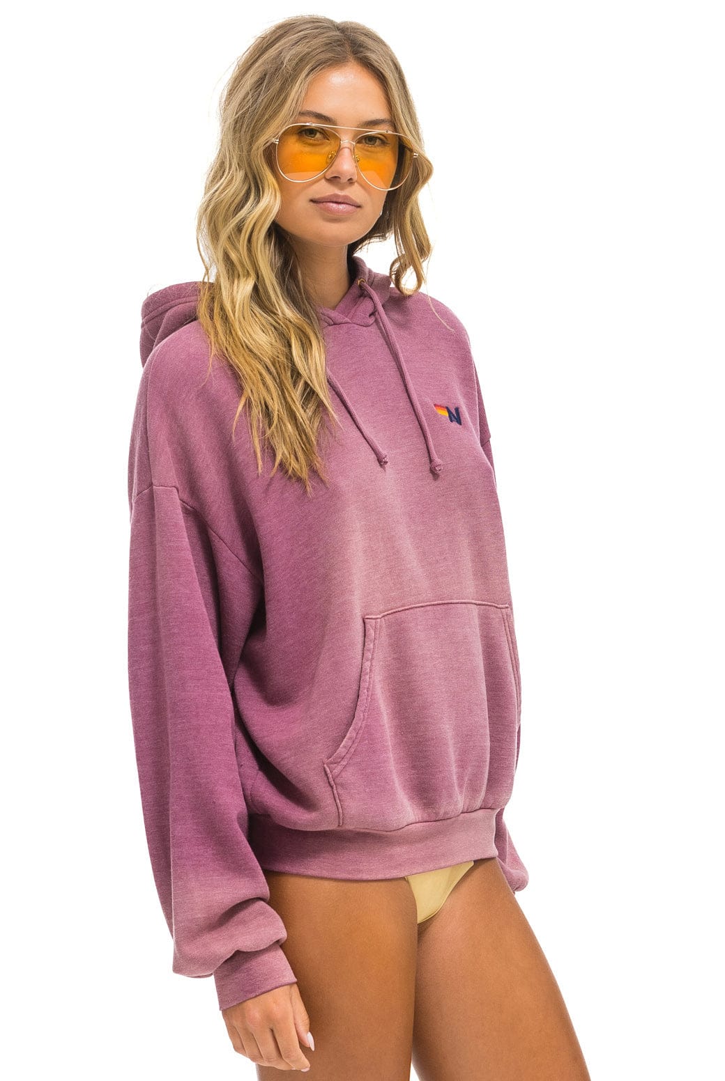 ESSENTIAL RELAXED PULLOVER HOODIE - FADED BERRY - Image 5