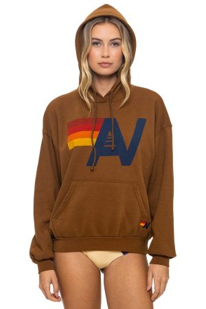 LOGO PULLOVER RELAXED HOODIE - CINNAMON