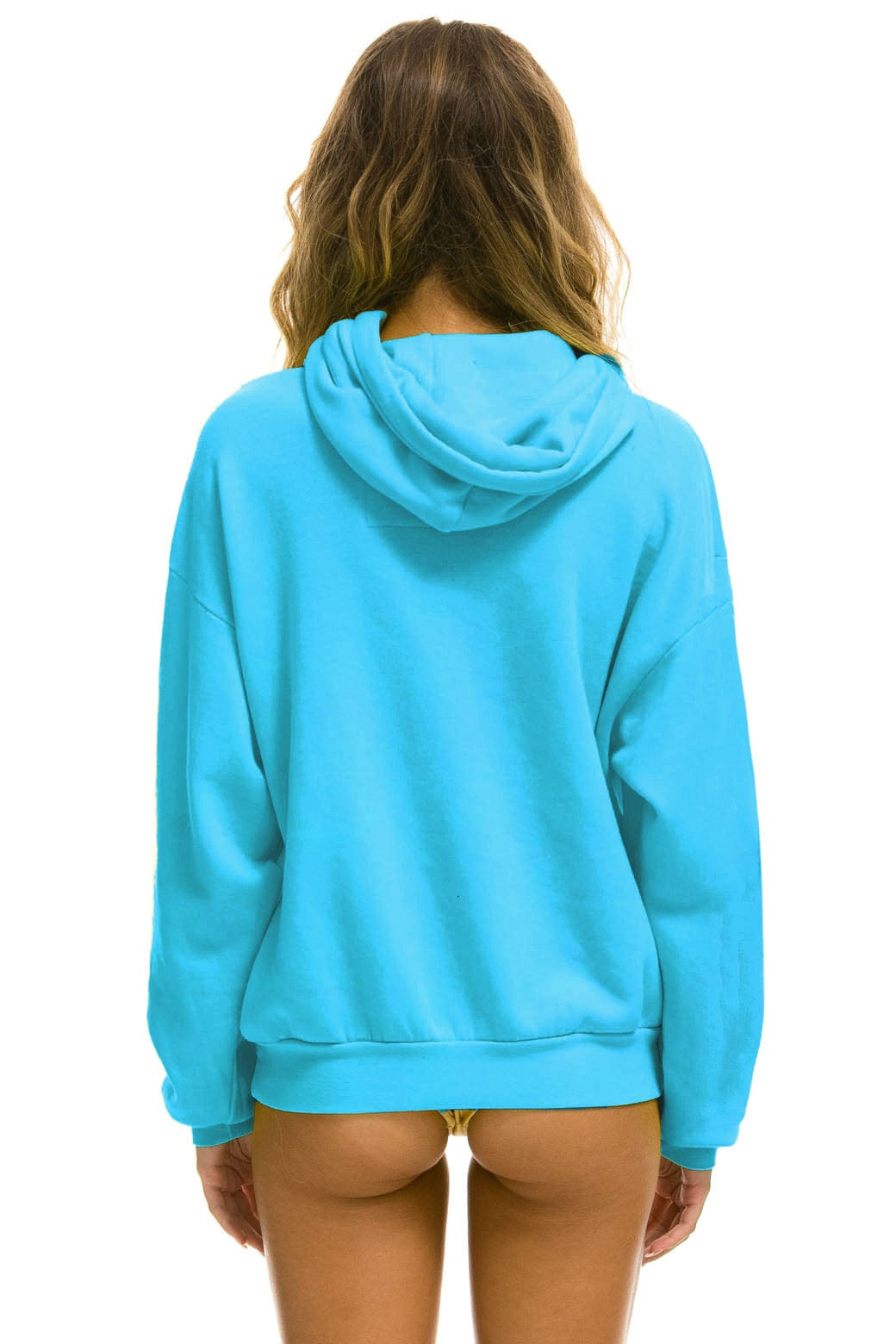 LOGO PULLOVER RELAXED HOODIE - NEON BLUE - Image 2