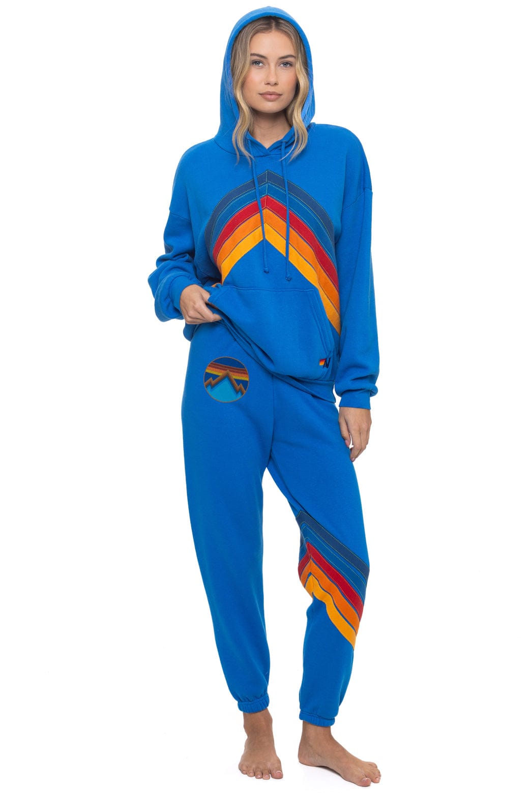 MOUNTAIN STITCH CHEVRON PULLOVER HOODIE RELAXED - ADVENTURE BLUE - Image 3