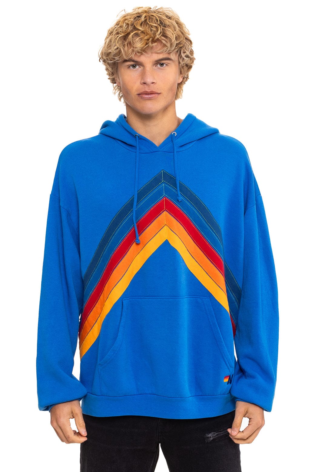 MOUNTAIN STITCH CHEVRON PULLOVER HOODIE RELAXED - ADVENTURE BLUE - Image 9