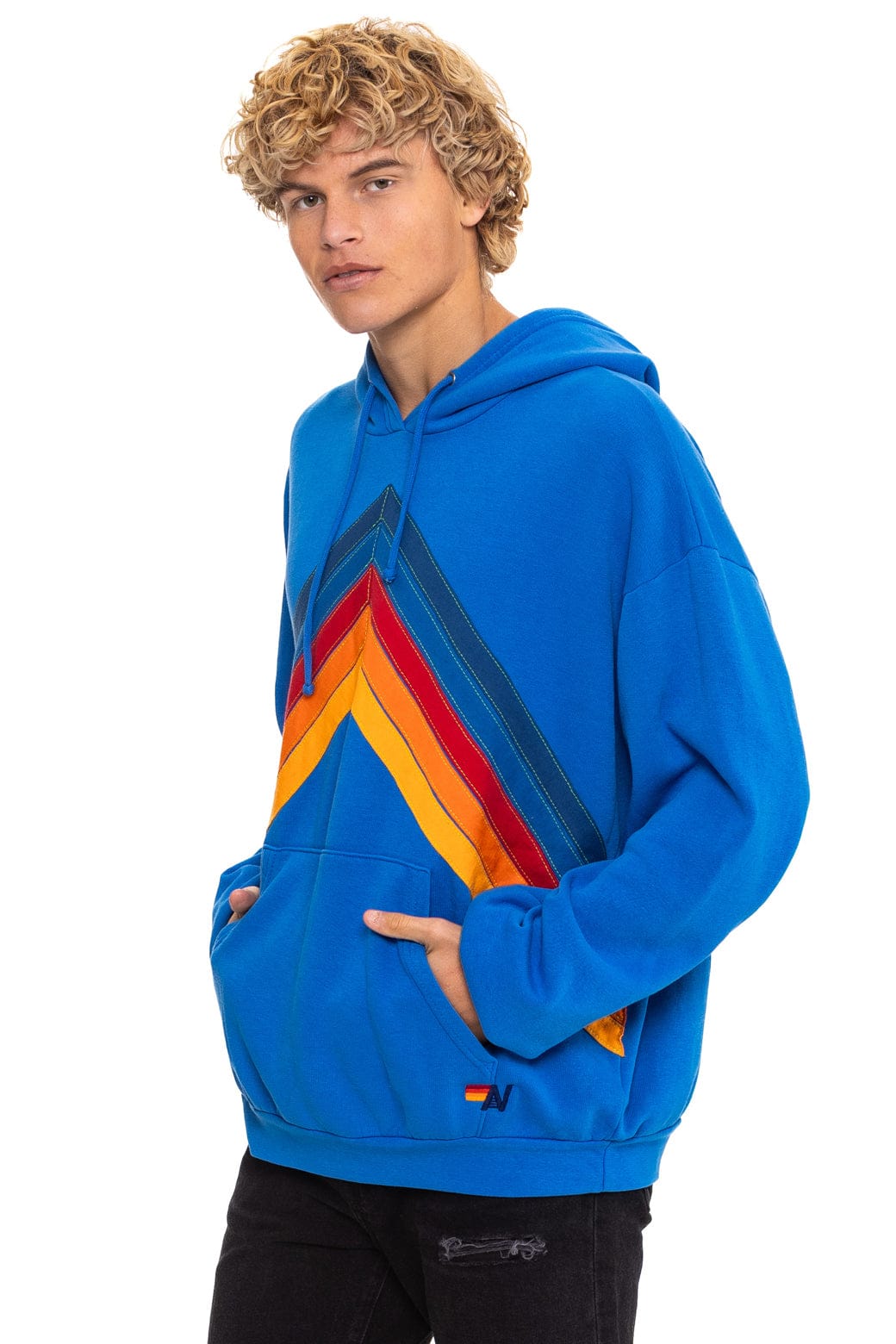 MOUNTAIN STITCH CHEVRON PULLOVER HOODIE RELAXED - ADVENTURE BLUE - Image 5