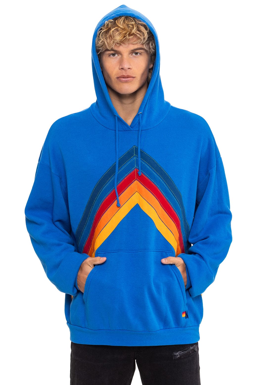 MOUNTAIN STITCH CHEVRON PULLOVER HOODIE RELAXED - ADVENTURE BLUE - Image 2