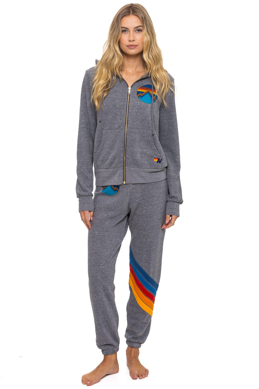 ALL SEASONS CIRCLE ZIP HOODIE - HEATHER GREY - Image 9