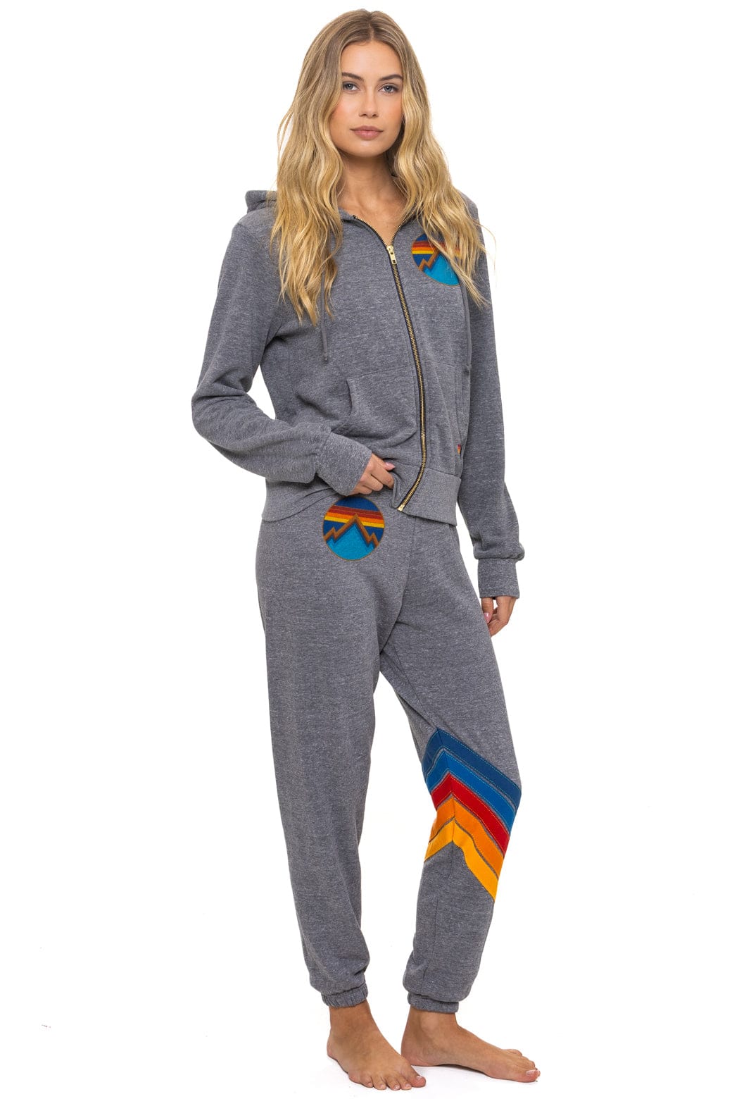 ALL SEASONS CIRCLE ZIP HOODIE - HEATHER GREY - Image 10