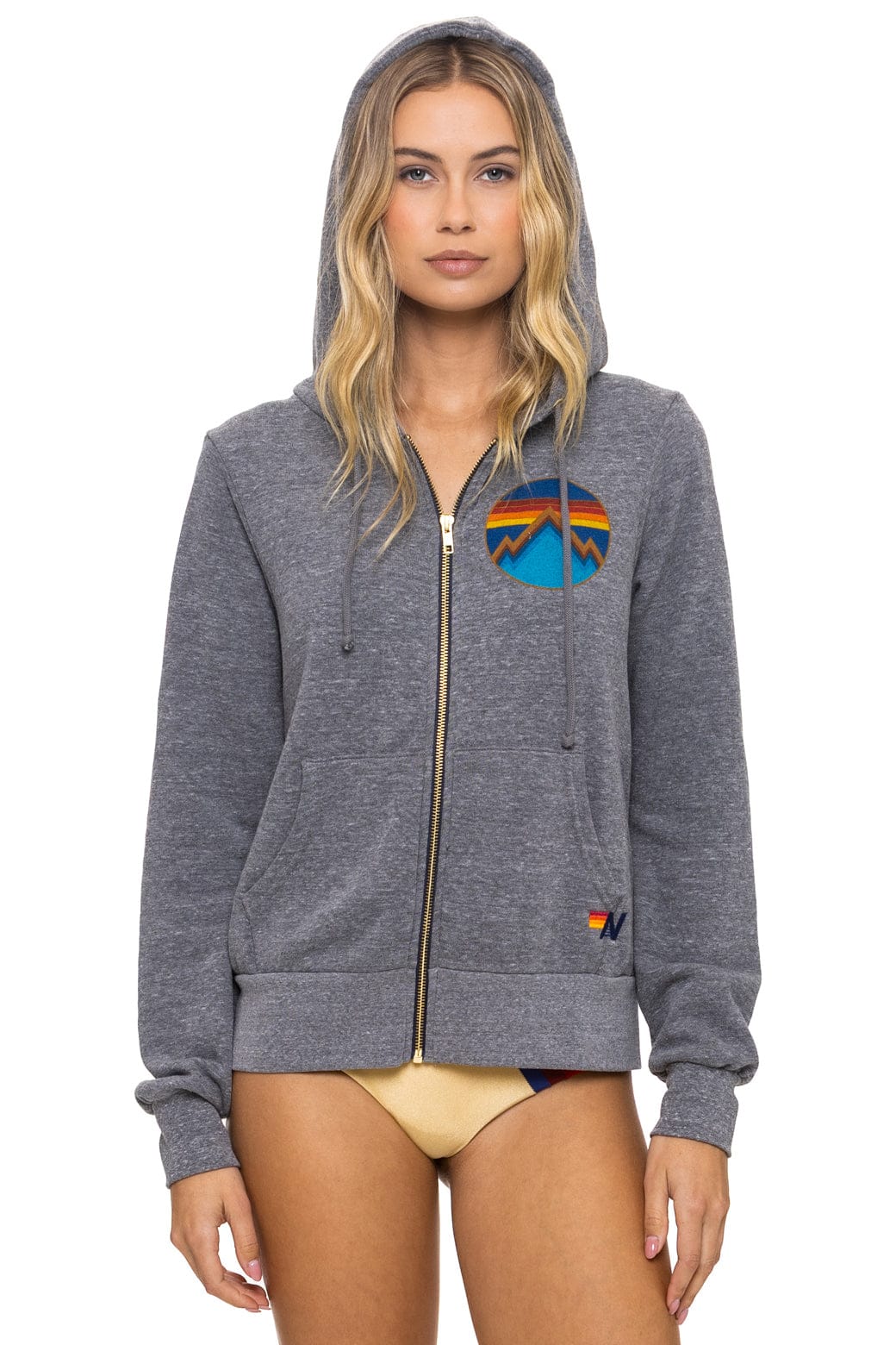 ALL SEASONS CIRCLE ZIP HOODIE - HEATHER GREY