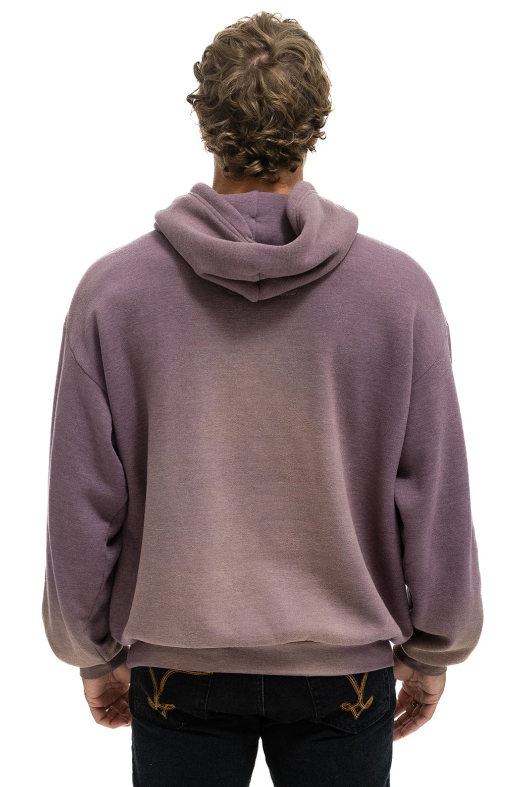 SUNSET PATCH PULLOVER RELAXED HOODIE - FADED MOCHA - Image 8