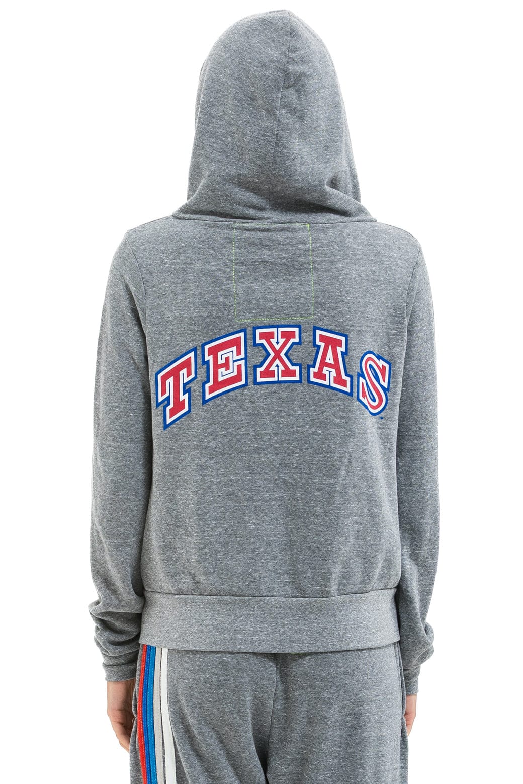 TEXAS RANGERS 5 STRIPE ZIP HOODIE - HEATHER GREY // USA - Image 2
