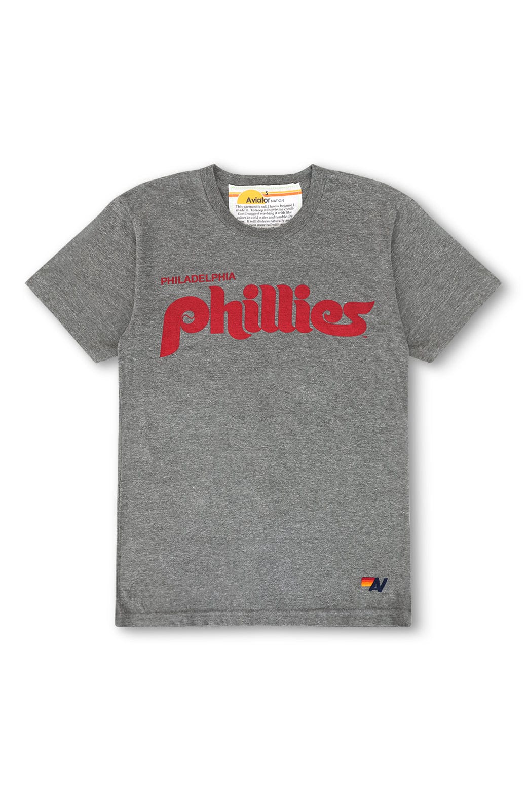 PHILLIES BOLT CREW TEE - HEATHER GREY - Image 6