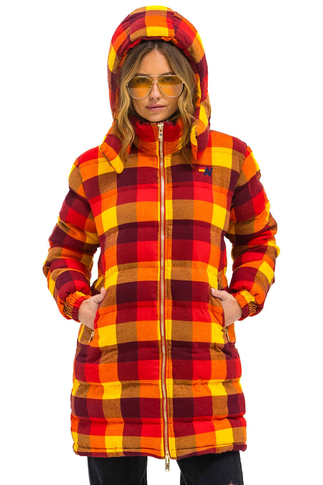 PLAID UNISEX LONG TREKKER JACKET - SURFY PLAID - Image 5
