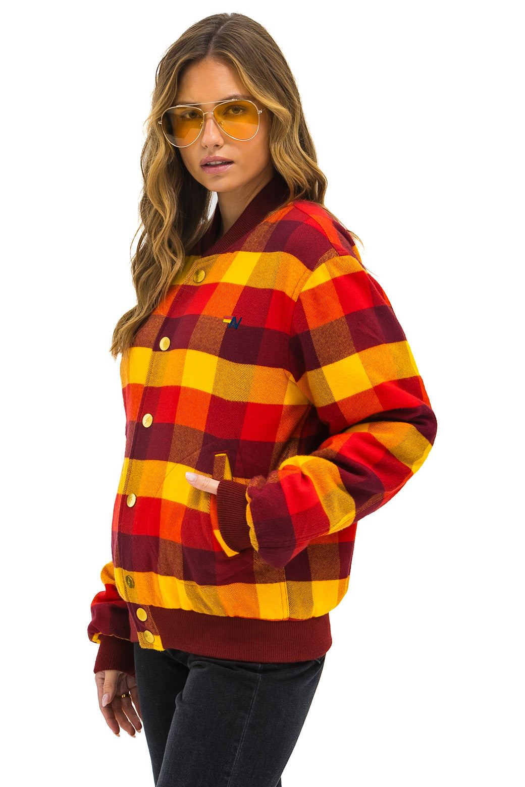 PLAID UNISEX VARSITY JACKET - SURFY PLAID - Image 7