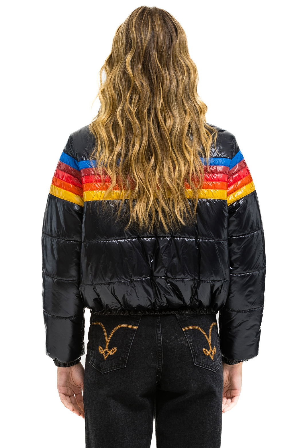 5 STRIPE APRES JACKET - GLOSSY BLACK - Image 5