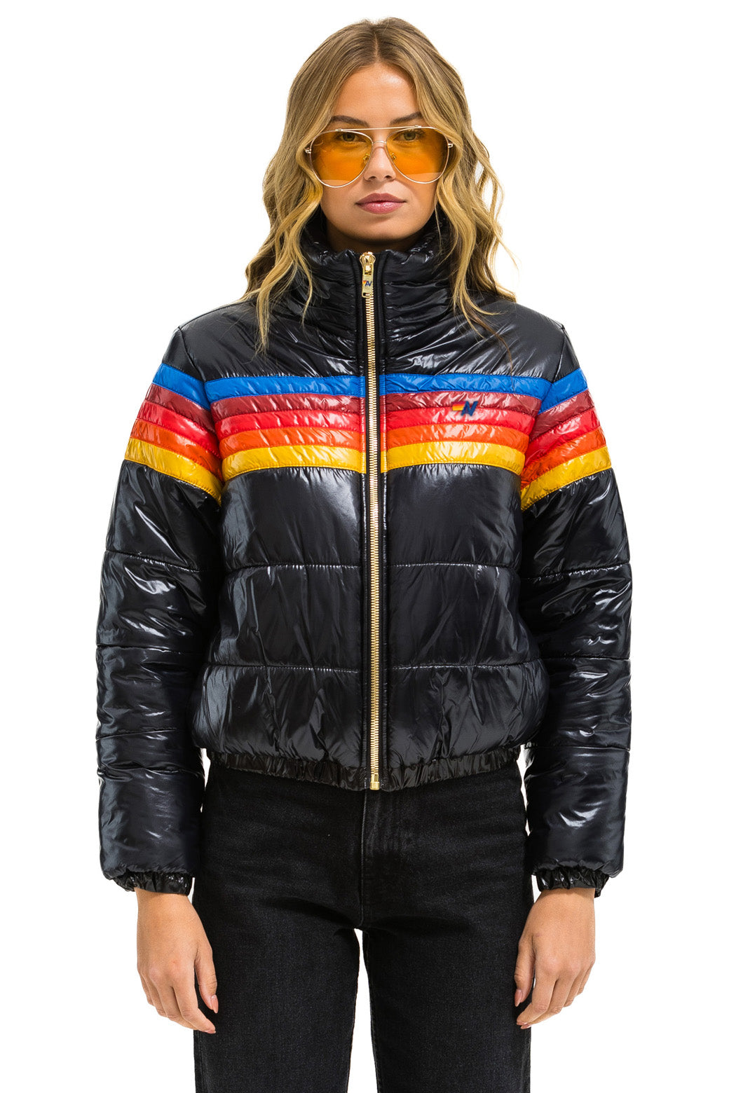 5 STRIPE APRES JACKET - GLOSSY BLACK - Image 4