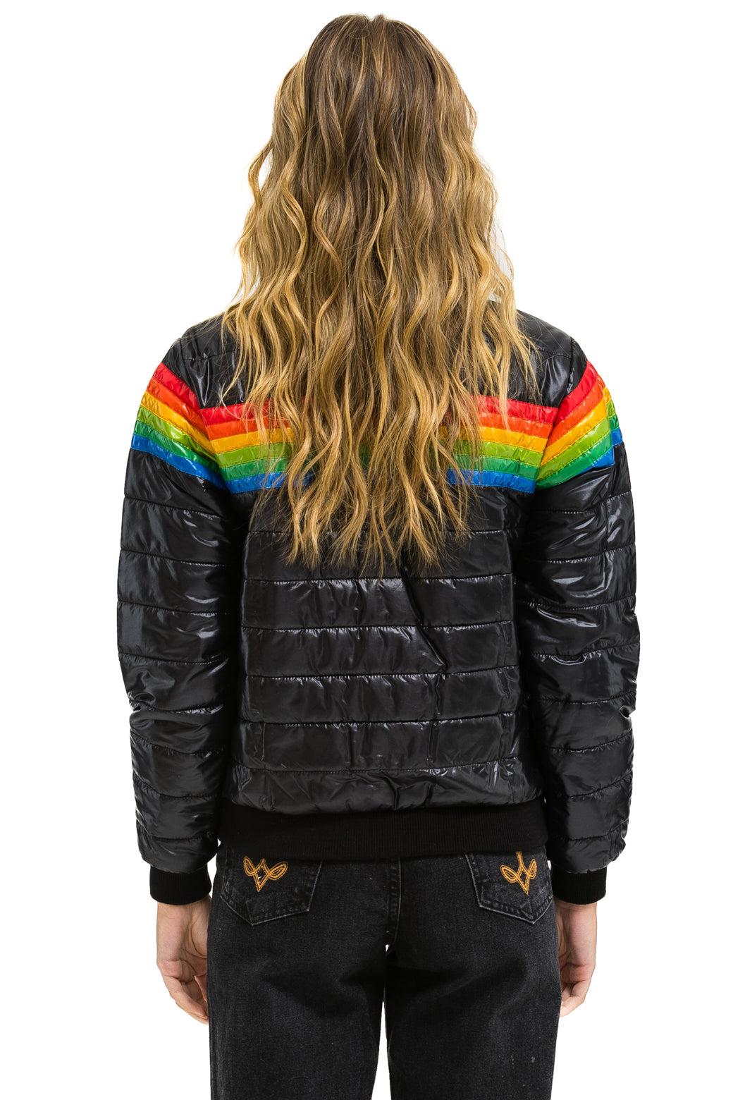 6 STRIPE JACKET - GLOSSY BLACK - Image 6