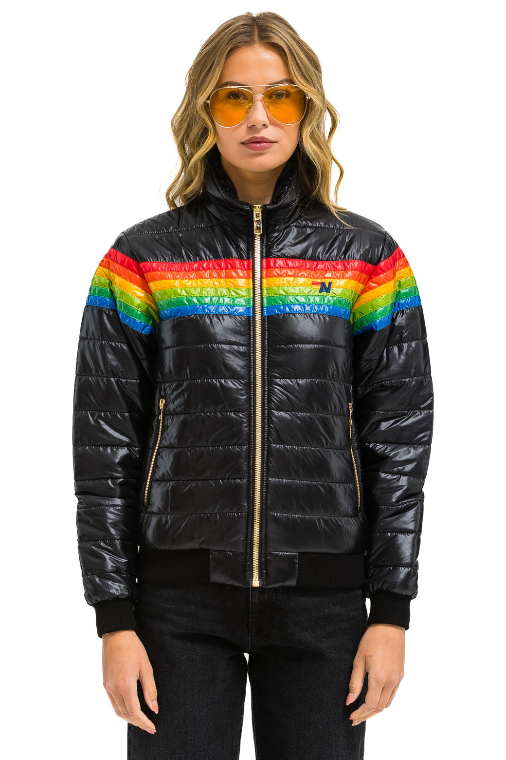 6 STRIPE JACKET - GLOSSY BLACK - Image 5