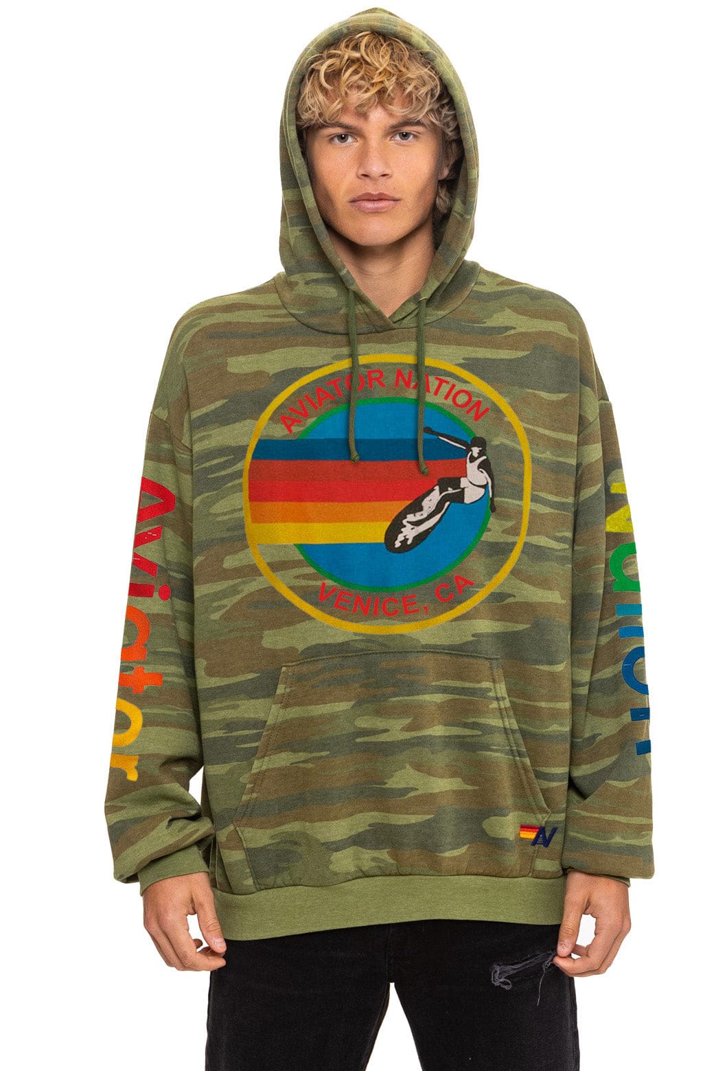 AVIATOR NATION RELAXED PULLOVER HOODIE - CAMO - Image 2