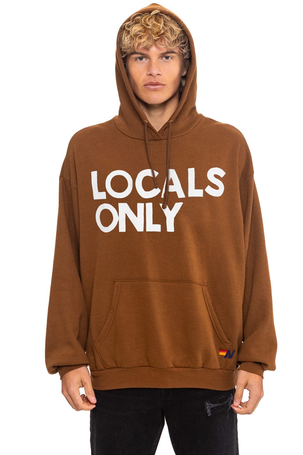 LOCALS ONLY RELAXED PULLOVER HOODIE - CINNAMON - Image 2