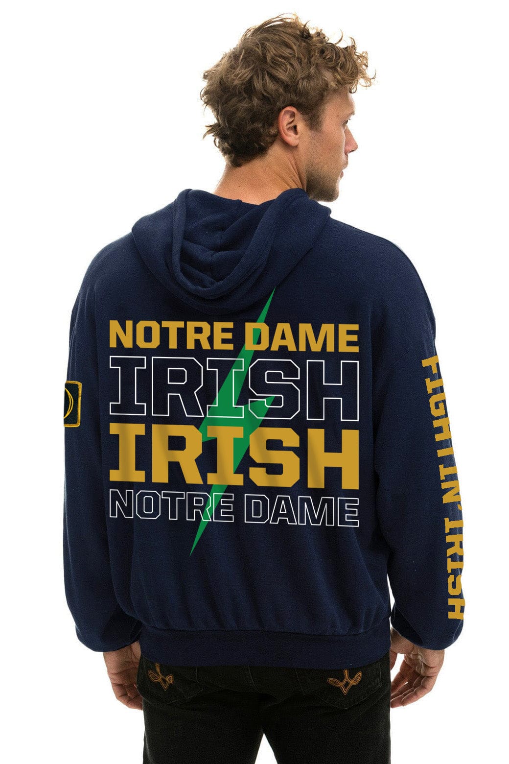 NOTRE DAME CFP 2025 UNISEX RELAXED PULLOVER HOODIE - NAVY - Image 4