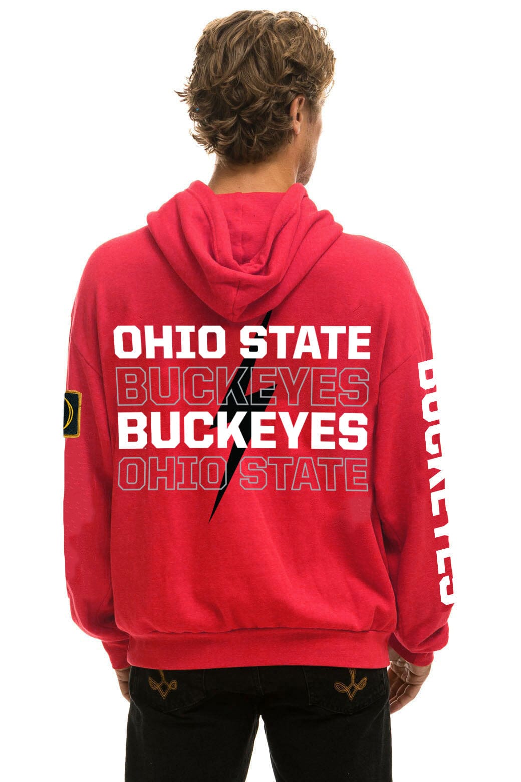 OHIO STATE CFP 2025 UNISEX RELAXED PULLOVER HOODIE - RED - Image 4