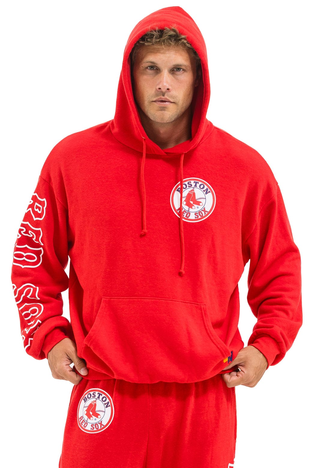 RED SOX RELAXED PULLOVER HOODIE - RED - Image 2