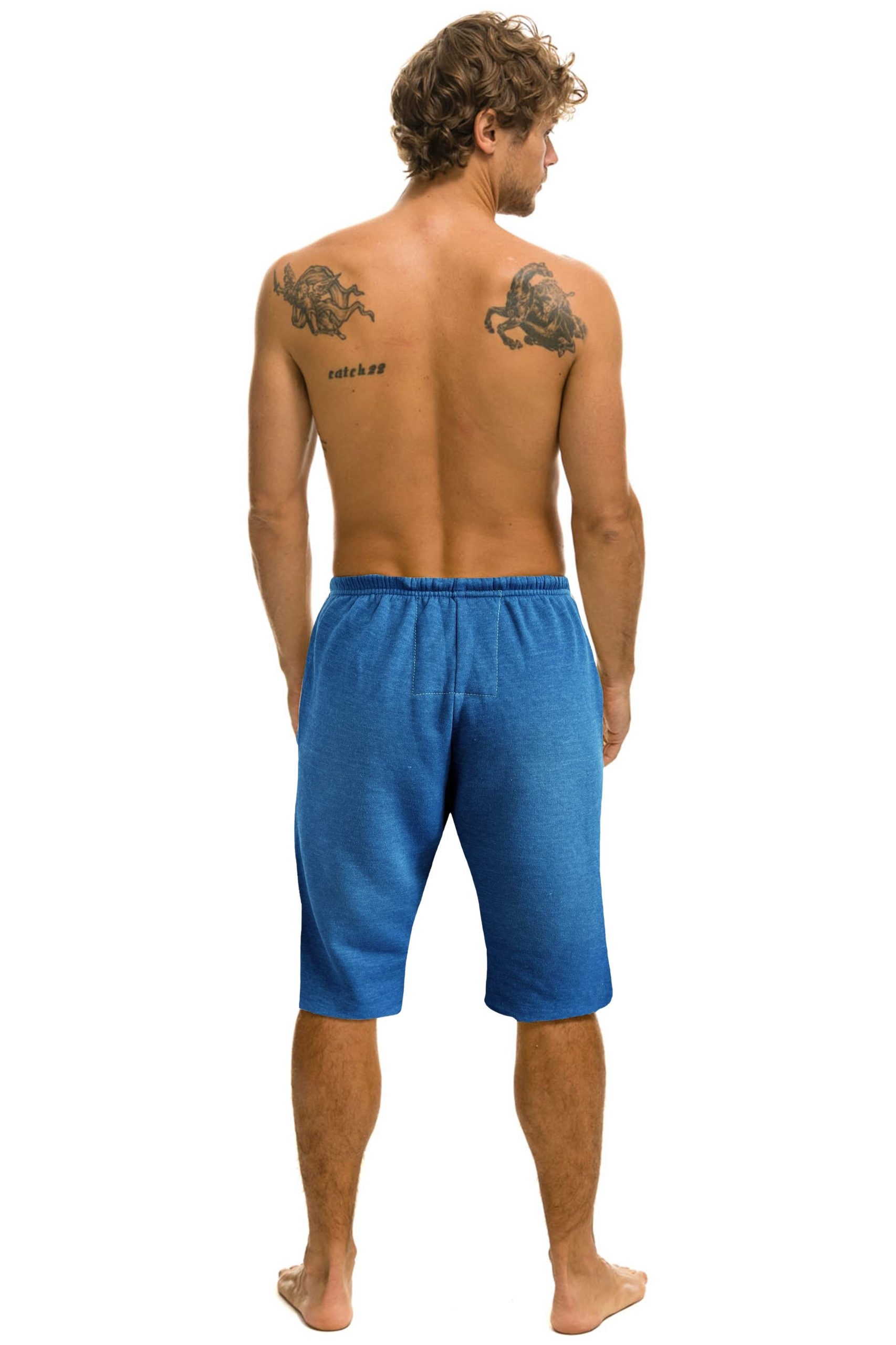 ESSENTIAL MENS SWEATSHORTS - FADED WATER - Image 2