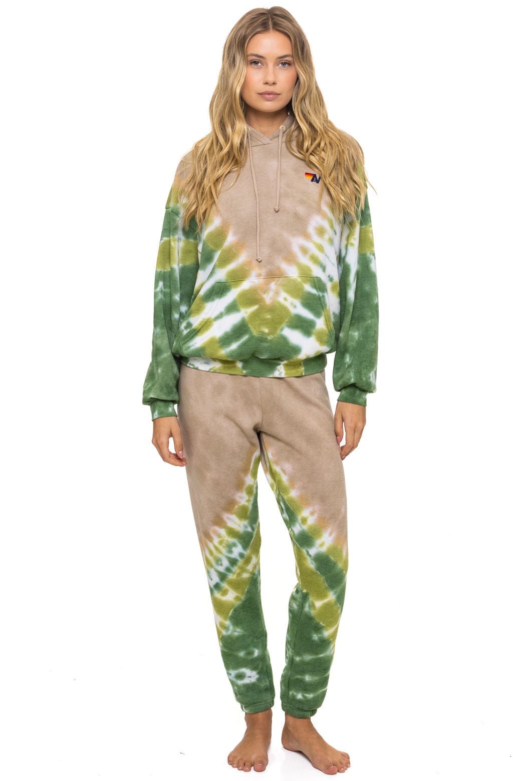 HAND DYED V SWEATPANTS - TIE DYE SAND // JUNGLE - Image 2
