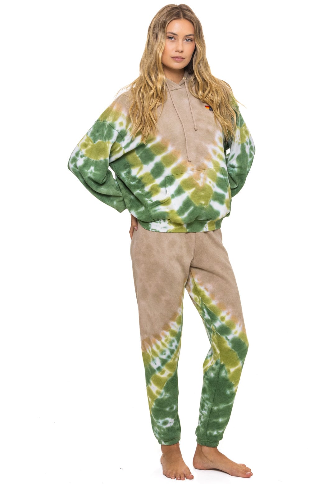 HAND DYED V SWEATPANTS - TIE DYE SAND // JUNGLE - Image 6