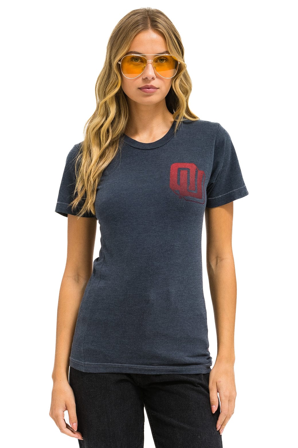 UNIVERSITY OF OKLAHOMA BOLT CREW TEE SHIRT - CHARCOAL - Image 2