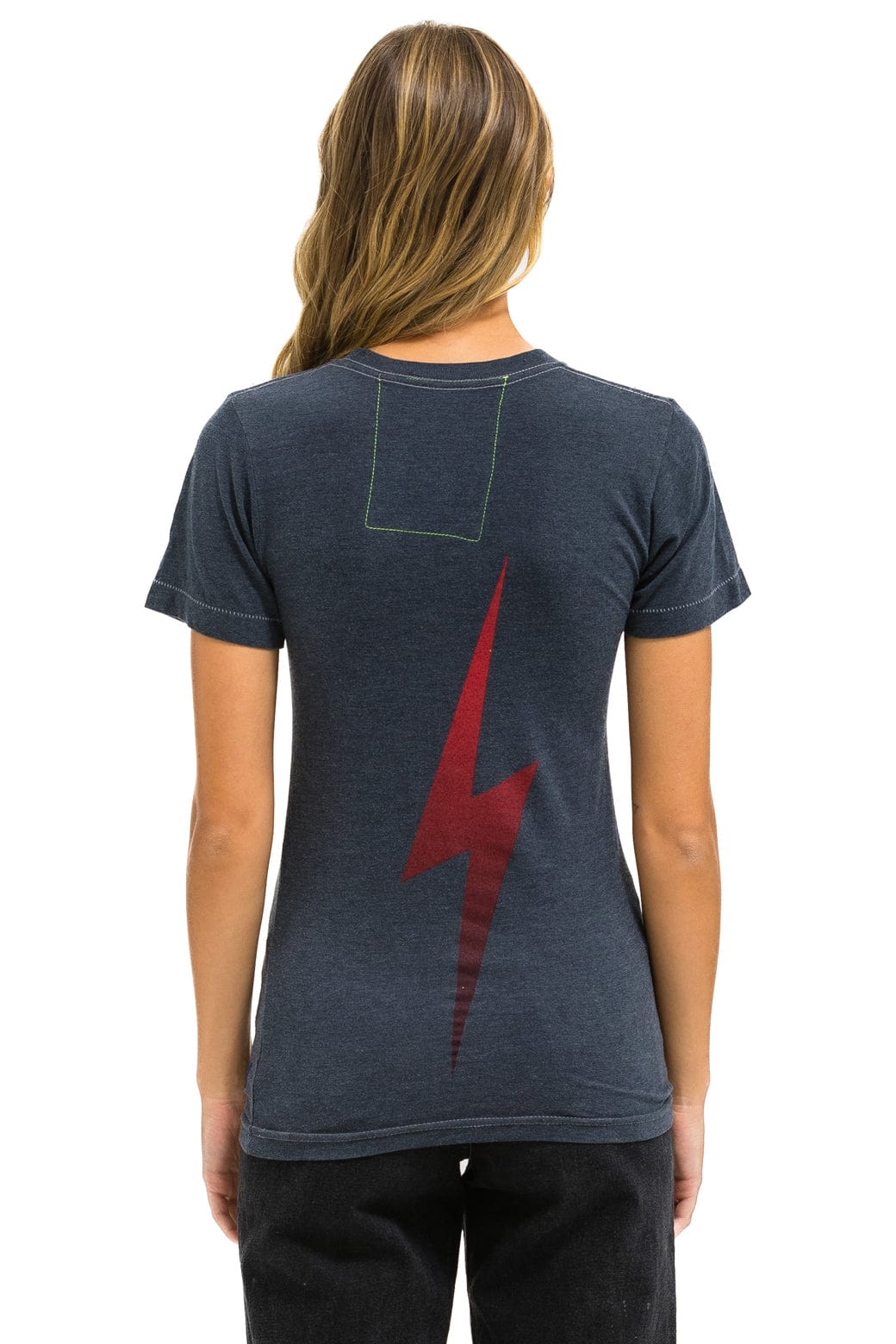 UNIVERSITY OF OKLAHOMA BOLT CREW TEE SHIRT - CHARCOAL - Image 5