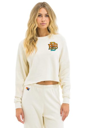 BOURBON AND BEYOND 2025 CROPPED CREW SWEATSHIRT RELAXED - VINTAGE WHITE