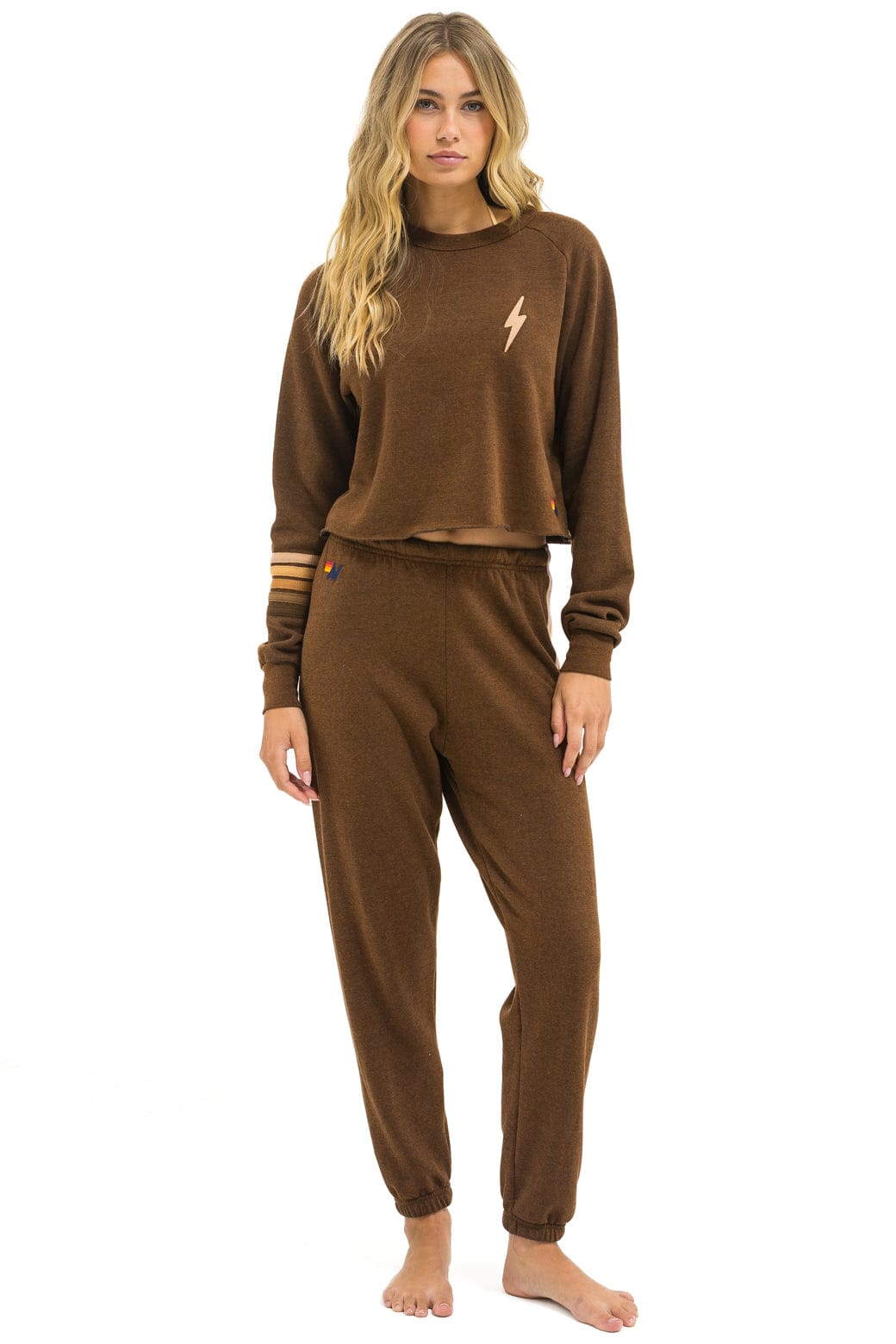 5 STRIPE SWEATPANTS - CHOCOLATE // ESPRESSO - Image 6