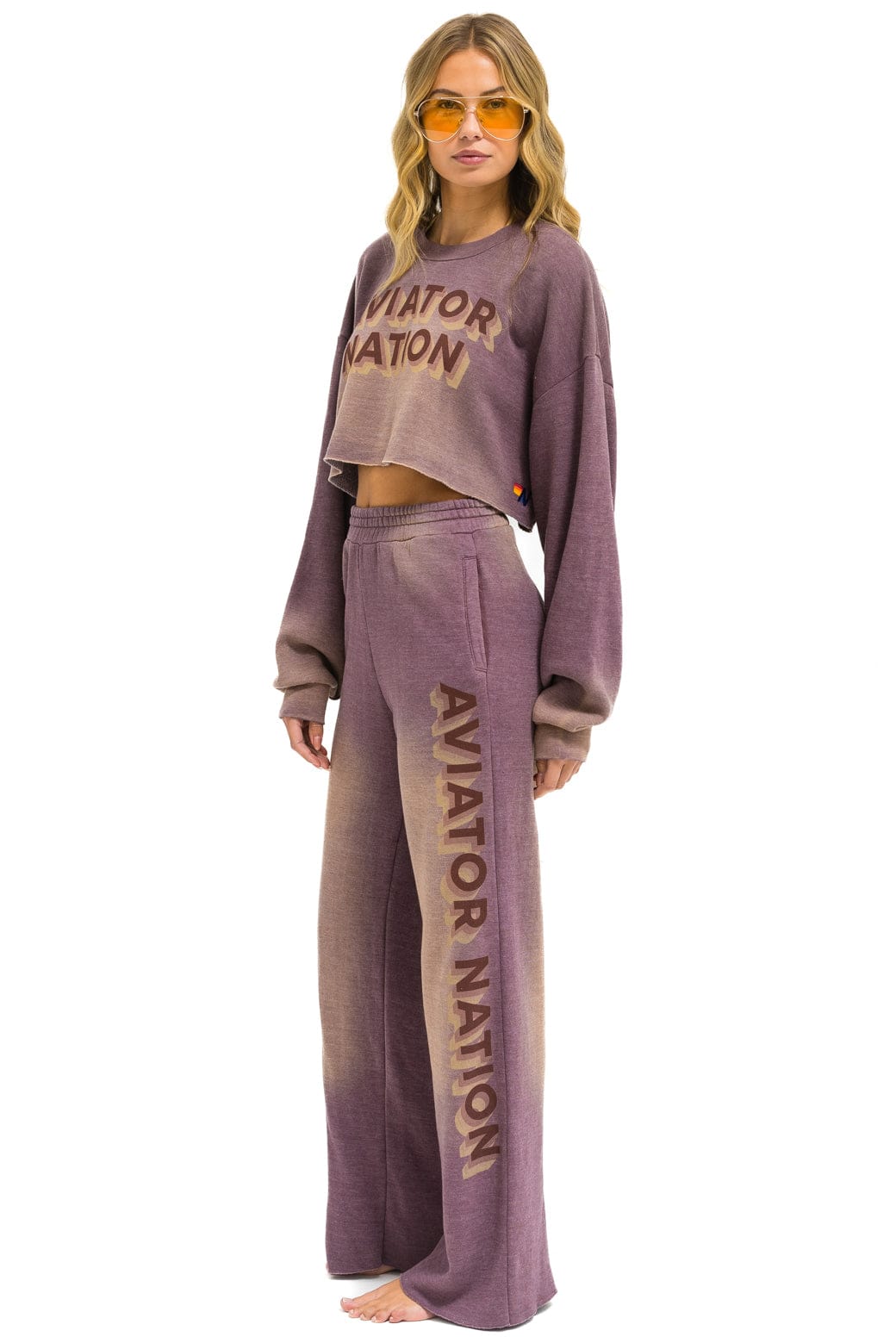 AN 3D WIDE LEG POCKET SWEATPANTS - FADED MOCHA - Image 5