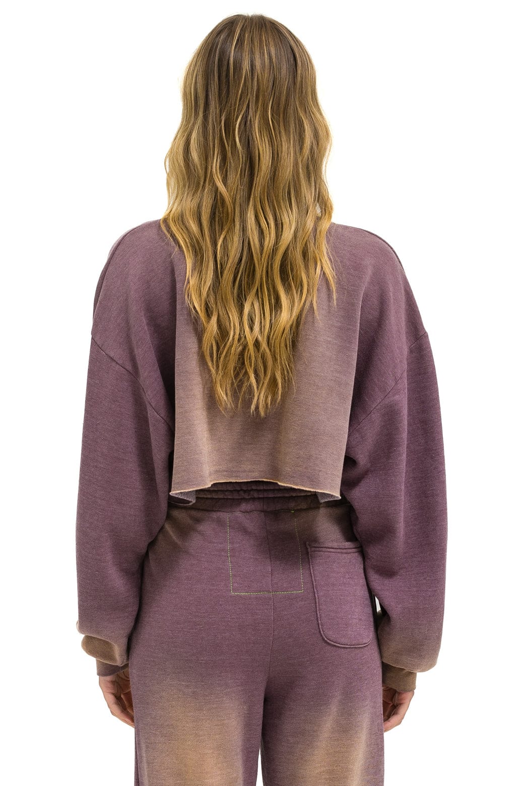 BOLT STITCH CROPPED CREW SWEATSHIRT RELAXED - FADED MOCHA - Image 4